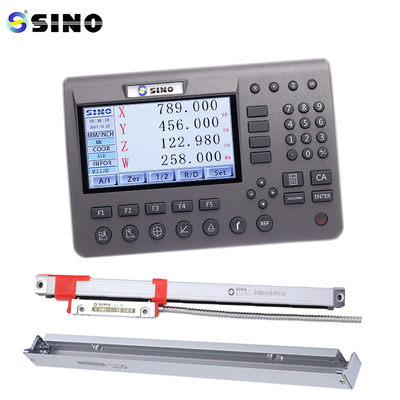 SDS200 DRO SINO Système de lecture numérique à 4 axes avec LCD métallique et kit de codage linéaire pour fraiseuses