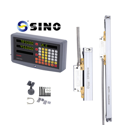 Lecture numérique SINO SDS 2-3MS 2 axes LCD métallique complet pour fraiseuse DRO 0,005 mm Résolution pratique avec encodeur linéaire