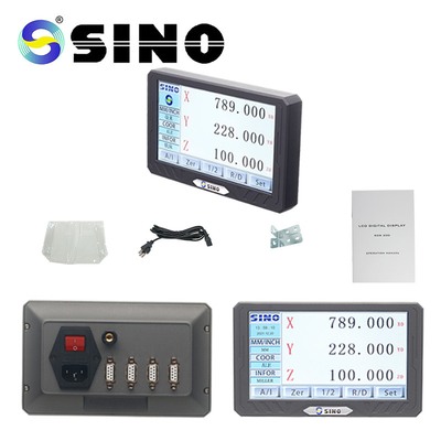 SINO SDS200S Kit de lecture numérique DRO 3 axes LCD plein écran tactile pour la machine de fraisage de tour à échelle de codeur linéaire