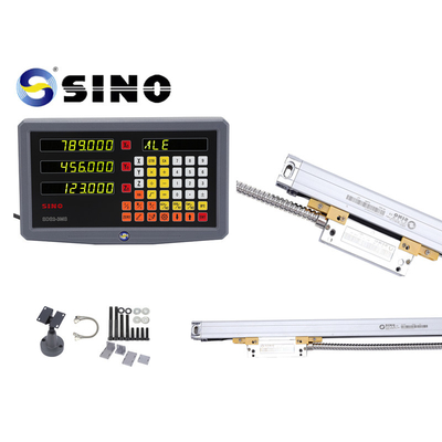 Lecture numérique SINO SDS 2-3MS 2 axes LCD métallique complet pour fraiseuse DRO 0,005 mm Résolution pratique avec encodeur linéaire