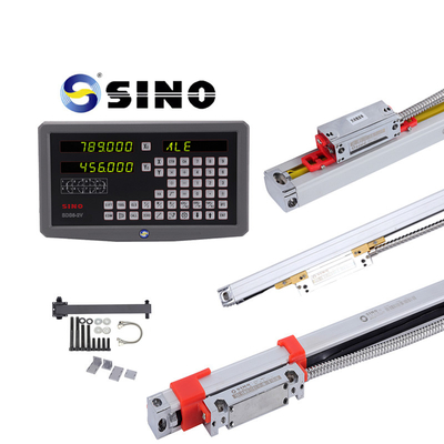 SINO SDS6-2V DRO 2 axes de lecture numérique avec des kits LED en métal Deux réglages de codeur linéaire pour le tour de fraisage