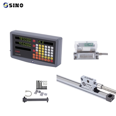 Lecture numérique SINO SDS 2-3MS 2 axes LCD métallique complet pour fraiseuse DRO 0,005 mm Résolution pratique avec encodeur linéaire
