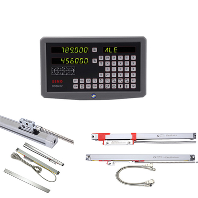 2 axes de lecture numérique SINO SDS6-2V DRO avec des kits LED en métal Deux règleurs linéaires pour fraiseuse