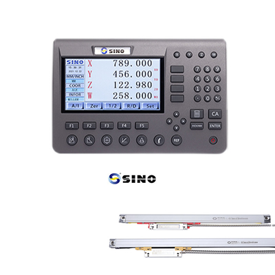 SINO 4 axes Système de lecture numérique SINO SDS200 DRO LCD métallique avec kit d'encodeur linéaire pour fraiseuse